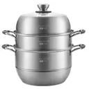 Maxcook 304SS 3-Tier Steamer Pot 30cm (Silicone Handle) MCZ743 image 1