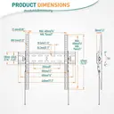 Ultra Slim TV Mount for Most of 26-60 inch Flat or Curved LCD, LED, OLED TVs with VESA 75x75mm-400x400mm up to 45KG image 2