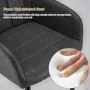 CLIPOP Faux Leather Dining Chairs Set of 2, Lounge Reception Chairs with Arms and Metal Legs, Padded Accent Armchair for Kitchen Dining Room, Living Room Corner Bedroom 067 pu deep grey 55*60*82.5 cm image 5