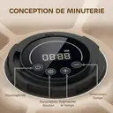 PawHut Distributeur de Nourriture pour Animaux de Compagnie Distributeur Automatique de Nourriture gamelle d'alimentation 6 portions sans fil à minuterie avec 1 sac réfrigérant écran LED blanc image 4