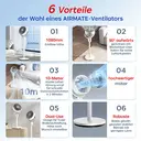 Airmate Luftzirkulationsventilatoren, höhenverstellbar (0,45–1,08 m), 3 Flügel, Reichweite 10 m, Drehregler, abnehmbar & tragbar, Neu eingetroffen image 2
