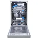 Midea MDWEF1034C(S)-WG-UK 45cm Freestanding Slimline Dishwasher - 10 Place Settings - Silver - E Rated image 1