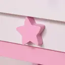 HOMCOM Girls Dressing Table with Mirror, Stool, Kids Dressing Table, Unicorn-Designed Play Toy for Toddles Girls Age 3-6 Years, Acrylic Mirror, Pink and White image 2