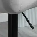 HOMCOM Bar Stools Adjustable Quilted Geo Velvet Grey/Black 2pcs image 9