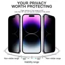 VoxorAI Protection d'écran pour iPhone 16plus, verre trempé, film de confidentialité à 360°, indispensable pour les déplacements, application instantanée et fixation automatique image 0