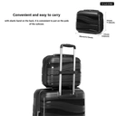 Kono Luggage Sets of 2 Pieces Lightweight Polypropylene Hard Shell Suitcase with TSA Lock Spinner Wheels Travel Carry On Hand Cabin Luggage with Beauty Case (Set of 2, Black) image 2
