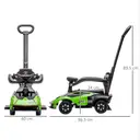 AIYAPLAY Licensed 2 in 1 Baby Ride on Push Car Toddler Push Along Car with Parent Handle Foot To Floor Slider with Horn Steering Wheel NO POWER for 1 - 3 Years, Green image 5