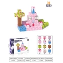 XINQIYUAN Qiyuan Jouet Éducatif Set de Blocs de Construction Château Rose Monde Magnétique 2.5cm 78pièces [Mélange aléatoire – Couleurs issues uniquement de la photo principale] image 2