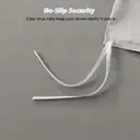 MENDALE Parure de lit avec housse de couette 155 x 220 cm et 2 taies d'oreiller 80 x 80 cm - Gris/Blanc image 8