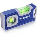 WORKPRO Mini niveau à bulle magnétique en alliage d'aluminium avec trou de suspension et aimant puissant 115 mm, 2 niveaux 90°/180° image 0