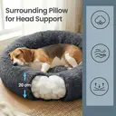 SONGMICS Panier pour chien avec bords surlevés rond gris foncé - 90 x 20 cm image 4