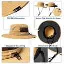 TOP-EX Chapeau anti-UV à bords larges avec arceau amovible et panneau en mesh ventilé khaki - taille M/L image 3