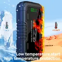 Porbi S903 Car Jump Starter 2000A Peak Portable Jump Starter Power Pack, 20000mAh Battery Booster for 12V Petrol & Diesel Vehicles, SUV, Van & Motorcycle, QC3.0 18W Fast Charge Power Bank with LCD Display & LED Light image 3