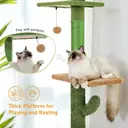 PAWZ Road 229-275 cm Cactus Krabpaal van Vloer tot Plafond met Verstelbare Hoogte, 5-Laagse Kattentoren met Gezellige Hangmat, Platformen en Hangende Balletjes image 4