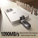 MOVESPEED USB-stick – 256 GB, 1090 MB/s lesegeschwindigkeit, USB 3.2 Gen 1 + Type-C Dual-schnittstelle, klappdeckel aus zinklegierung, YSUYVP10-256GSR image 3