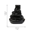 JU7CER 1PC Ceramic Backflow Incense Burner - Lotus Leaf Design, Backflow Waterfall Incense Holder with Wooden Sticks - Classic Style, Ideal for Christmas Home Decoration and Floor Display, Incense Insert image 1