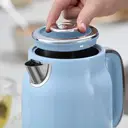 Swan Retro Revive Jug Kettle, 1.7L, Rapid Boil, Easy Pour, 3KW, Vintage, Coated Stainless Steel, Blue with Chrome Accents - SK19025BLU image 6