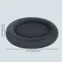 SONGMICS Donut Dog Crate Bed, Plush, Calming Pet Bed with Removable, Washable Cover, Dark Gray, 120 x 20 cm image 1
