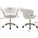 CHAIRUS Ya-Home Chaise de bureau pivotante à hauteur réglable en forme de coquillage - Blanc image 2