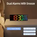 HATITANG PH-03 10.5" Digital Wall Clock Black image 8