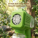 Tokky Dinosaur Bubble Gun for 3-5 Year Olds, 360° Leak-Proof Automatic Bubble Machine Toy, 8 Clog-Resistant Nozzles 1000+ Bubbles Per Minute with DIY Stickers, Summer Outdoor Interactive Birthday Party Gift for Boys and Girls image 8