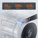 Roborock Zeo Lite Gray Lave-linge séchant avec technologie de séchage Zeo-Cycle, 10 kg de lavage, 6 kg de séchage, 27 programmes de lavage avec contrôle via application, système d’auto-nettoyage LintClear, dosage automatique image 4