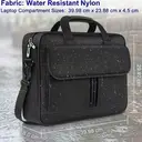 Laptop Bag 15.6 Inch Large Laptop Bag Messenger Bag Briefcase Shoulder Bag Men Premium Waterproof Business Work Bag Messenger Bag for Travel Teacher University Work - Black， New Year Sale ， Top gift picks image 1