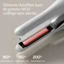 lena Pince lissante sans fil 12 mm plaque incurvée technologie de chauffage MCH volume haut de tête 150 g image 3