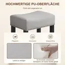 Tabourets de bar Ckaff, ensemble de 2, chaises de bar de 65,5 cm de haut, chaises de cuisine, en lin, chaise de maquillage, chaise de salle à manger, tabouret de salle de bain, tabouret de bureau, tabouret de comptoir avec repose-pieds pour cuisine, salon. image 8