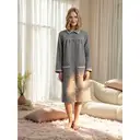 IZURIA lapel light grey long sleeved robe  L image 1