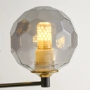 Homary 8-Light Sputnik Chandelier in Black & Gold Globe Glass Shade Included image 2