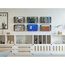 Senhoglb Porte-documents mural A4 en maille format paysage - Noir image 5