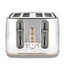 Haden Dorchester 4 Slice Toaster, Digital Browning Control, Chrome & Rose Gold - 204868 image 0