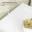 HOMCOM Bedside Table, Bedside Cabinet with 2 Drawers, Modern Side Table with Storage for Bedroom, Living Room, White image 6