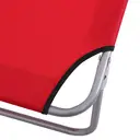 Outsunny Transat Bain de Soleil Pliable Chaise Longue Pliante Grand Confort Dossier Inclinable Multi-positions et Pare-Soleil réglable Dim. 187L x 58l x 36H cm rouge image 8