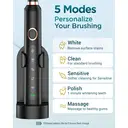 Coulax Hollow-Cup Sonic Electric Toothbrush - 40,000 VPM, 5 Modes, 120-Day Battery, 8 DuPont Brush Heads, Travel Case & Stand - Black image 3