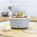 Swan 6.5L Retro Slow Cooker - Retro Grey, 320W, with 3 Temperature Settings, Keep Warm Function, SF17031GRN image 2