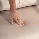 HOMCOM Sofa Bed 1 Seater with Cushion Velvet Effect Cream image 9