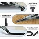 ATSHARK Handheld Vacuum Cleaner, 8000Pa Strong Suction, Lightweight and Portable, Wireless Charging, Can Use Car Power Charging, Suitable for Home, Car, Carpet, Stairs, and Pet Hair Cleaning, A-081, White image 9