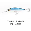 ECOODA Leurre vairon bleu cyan en forme de poisson 165DD pour pêche à la traîne 1 paquet image 6