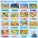 JoyCat Seek & Find Game Books - Preschool Learning Activity for Toddlers & Kids Ages 3-5, Travel Activities Toys for Road Trip Car Airplane, Busy Book Birthday Gifts for Girls and Boys Ages 4-8 image 3
