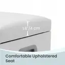 Ochama x SONGMICS Entryway Storage Bench with Shelves, Padded Seat Shoe Organizer, Hidden Compartments, Bedroom Living Room, White image 6