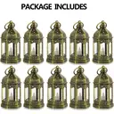 Small Lanterns with LED Candles Set of 10 image 6