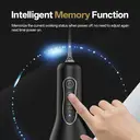 Sunluxy Portable Wireless Water Flosser – 140PSI High-pressure Pulsed Water Stream, 4 Modes, 260ml Detachable Tank, 50-Day Battery Life, Smart Memory Function, Equipped with 3 Types of Nozzles, Lightweight Design for Travel, L5 Black image 6