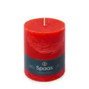 Spaas Pillar Candle Rustic Unscented Red D:10 x H:13cm image 1