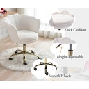 CHAIRUS Ya-Home Chaise de bureau pivotante à hauteur réglable en forme de coquillage - Blanc image 4