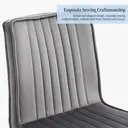 CLIPOP Velvet Dining Chairs Set of 2 Upholstered Kitchen Counter Chairs with Backrest and Sturdy Metal Legs, Lounge Chair for Home Dining Living Room Bedroom Restaurant 0320 grey 35*46*83 cm image 4