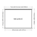 Deli Kit Écran de vidéo-projection, noir – 100 pouces/16:9 image 4