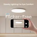 Yeelight 12 Zoll runde Mercury intelligente Deckenleuchte C300 – App- und Sprachsteuerung, dimmbare LED, einstellbare Farbtemperatur, moderne flache Deckenmontage für Wohnzimmer und Schlafzimmer, kompatibel mit Alexa, Google Home, SmartThings, Mijia image 5
