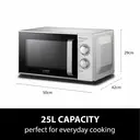 Caso Design MG 25 Ecostyle Ceramic Microwave Oven with Grill – Silver， 25 Litre Capacity， 900W Microwave， 1000W Grill， Turntable Free Ceramic Base， 03329 image 7
